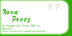 nora pretz business card